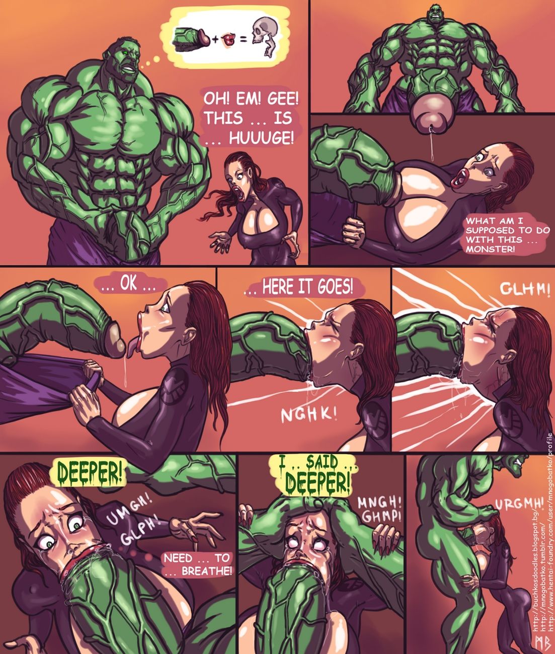 Hulk VS Black Widow at Comics Porn